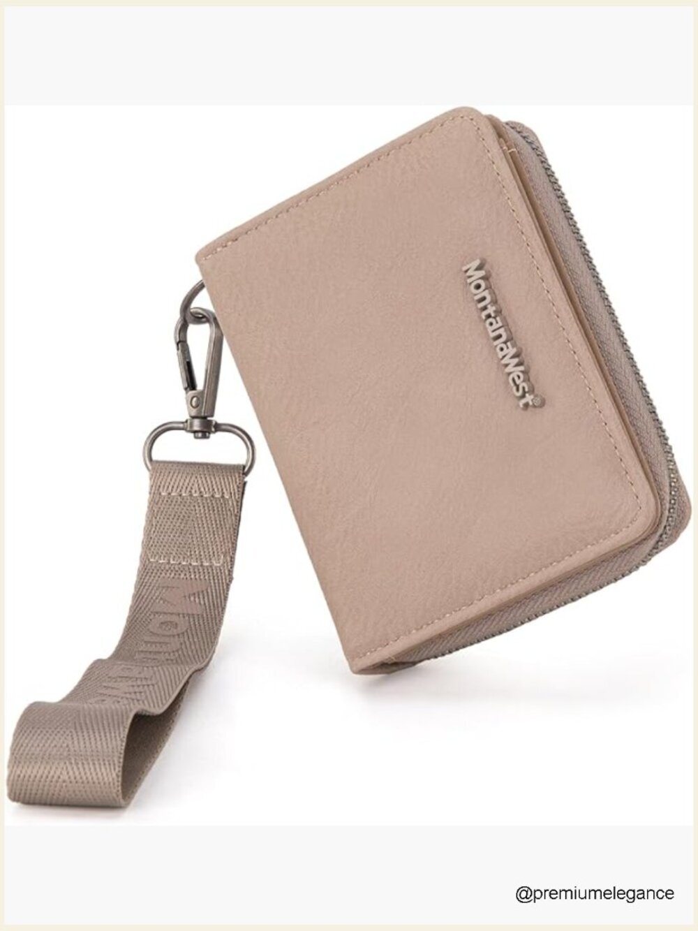 Small Wristlet Wallet RFID Blocking Detachable Wristlet Faux Leather
